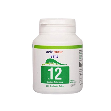 Schüssler Tuzları Nr.12 Calcium Sulfuricum 400 Tablet