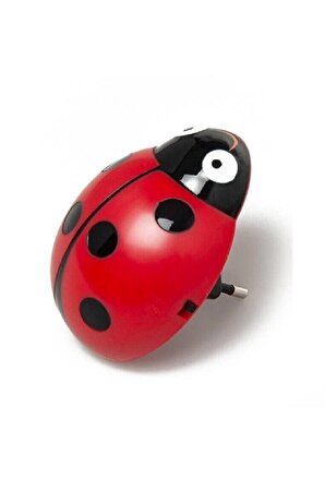 Vito Ladybug Led Dekoratif Gece Lambası-Kırmızı