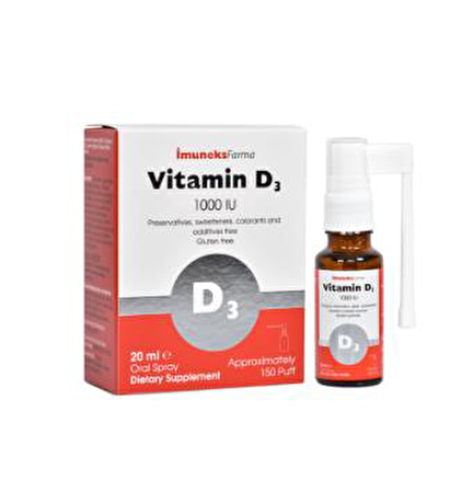 İmuneks Vitamin D3 Sprey 1000 IU 20 ml