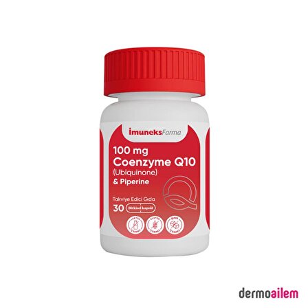 İmuneks 100 Mg Coenzyme Q10 30 Bitkisel Kapsül