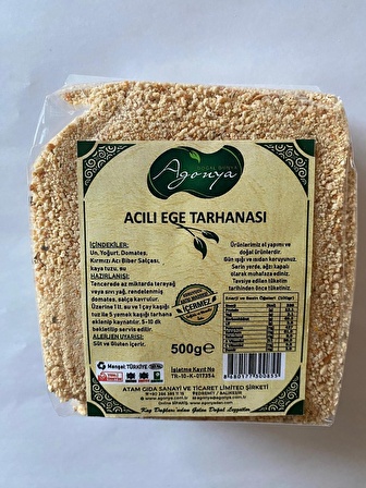 AGONYA Acılı Ege Tarhanası 500 g