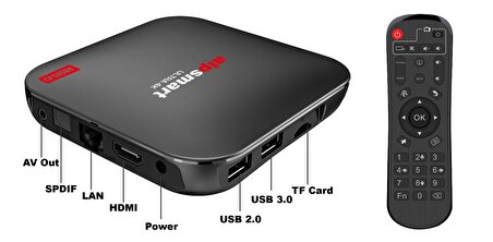 Alpsat AS-575-X3 4 GB Uydu Alıcılı Bluetooth Kumandalı Full HD Android TV Box 