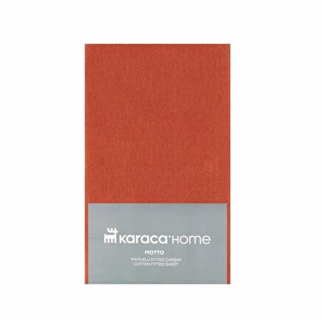 Karaca Home Fitted/Lastikli Çarşaf Tek Kişilik 100*200*30 (PP) Motto Penye Orange