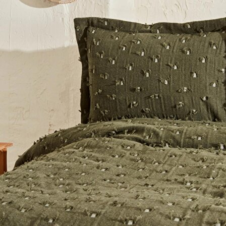 Karaca Home Mary Çift Kişilik Yatak Örtüsü Takımı Haki