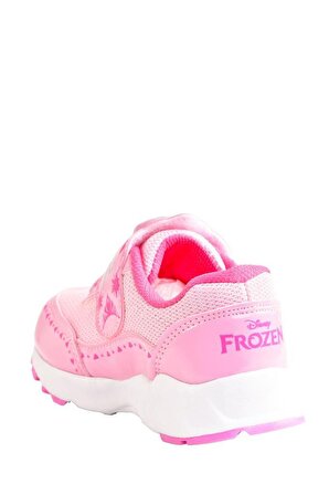 Elsa Anna Kız Çocuk Işıklı Pembe Spor Ayakkabı Beyaz Sneaker