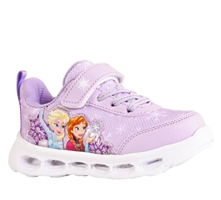 Elsa Anna Kız Çocuk Işıklı Pembe / Lila Spor Ayakkabı 