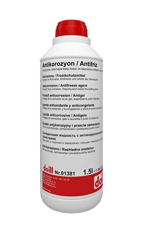 Konsantre - Saf 1.5 Litre Kırmızı Organik Antifriz - G12 (Üretim Yılı:2024)