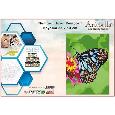 Artebella 35x50 Numaralı Kompozit Tuval Boyama GülBahçesi ANT0004
