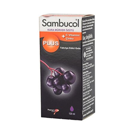 Plus Kara Mürver Özütü + C Vitamini &amp; Çinko 120 Ml