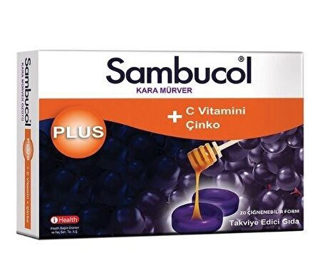 Sambucol Plus+ Kara Mürver Ekstresi Ve Balli 20 Pastil