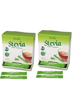 Fibrelle Ultra Stevia lı Tatlandırıcı  0,5 gr 80 Adetlik 2 Kutu