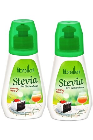 Fibrelle Stevia lı Sıvı Tatlandırıcı 200 ml 2 adet