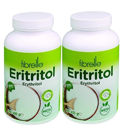 Fibrelle Eritritol 400 g Şişe 2 adet  Keto /Ketojenik / Vegan diyete uygundur.