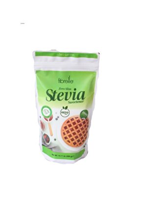 Fibrelle Zero Slim Stevia lı Tatlandırıcı 400 gr Keto /Ketojenik / Vegan diyete uygundur.