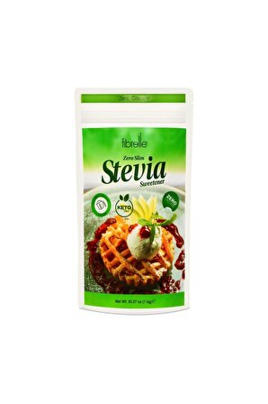 Fibrelle Zero Slim Stevia lı Tatlandırıcı 1 Kg Keto /Ketojenik / Vegan diyete uygundur.