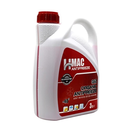 H-Mac Organik Kırmızı Antifriz -40 Derece 3 Lt