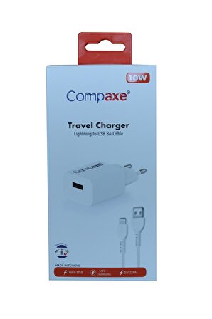Compaxe CTA-521 USB 10 Watt Hızlı Şarj Aleti Beyaz