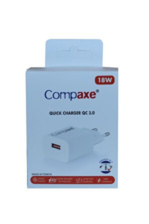 Compaxe CTA-150QC USB 18 Watt Hızlı Şarj Aleti Beyaz