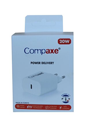Compaxe CTA-200C USB Hızlı Şarj Aleti Beyaz