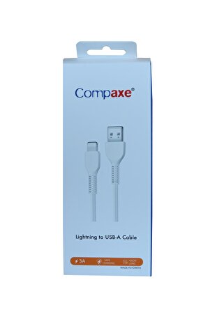 Compaxe CTK-BLU Usb 3.0 1mt 3A Lightning Şarj Kablosu