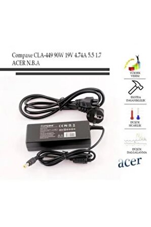 Compaxe Cla-451 19.5v 9.23a 5.5-1.7 Acer Notebook Adaptörü