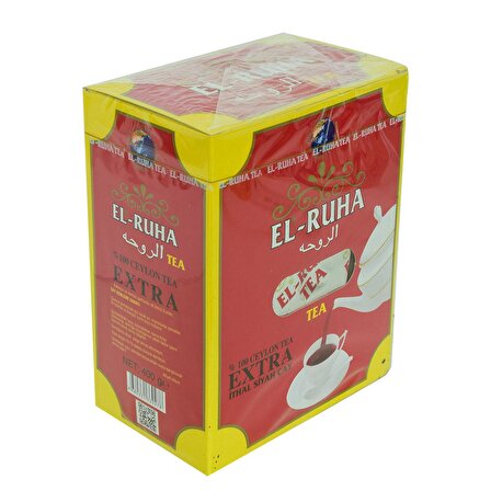 El-Ruha Organik Dökme Siyah Çay 400 gr 