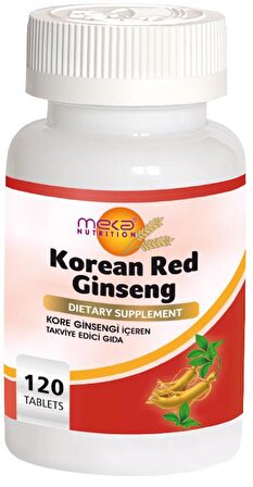 Meka Nutrition Korean Red Ginseng 120 Tablet Kırmızı Kore Ginsengi 