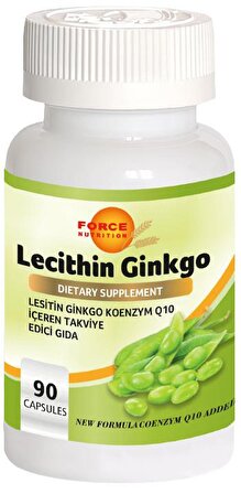 Force Nutrition Lecithin Ginkgo Coenzyme Q10 90 Kapsül Lesitin Koenzim