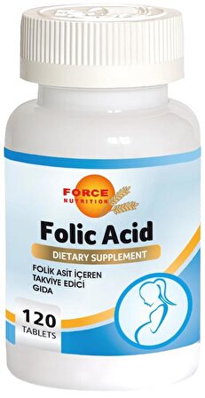 Force Nutrition Folic Acid 400 Mcg 120 Tablet Folik Asit 