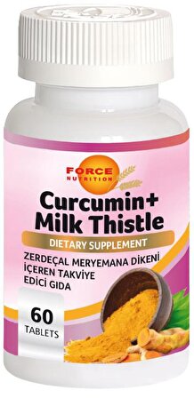 Force Nutrition Curcumin Milk Thistle 60 Tablet Kurkumin Zerdeçal Meryemana Dikeni