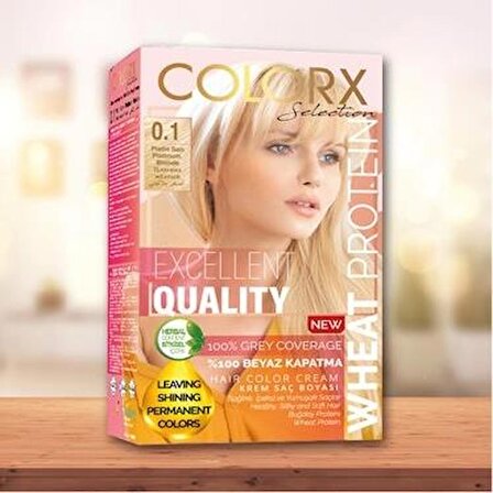 Colorx Saç Boyası Tekli Set - 0.1 PLATİN SARI