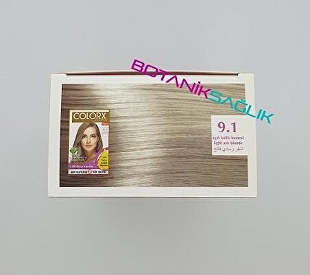 Colorx Saç Boyası Tekli Set - 9.1 AÇIK KÜLLÜ KUMRAL