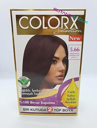Colorx Saç Boyası İkili Set - 5.66 ÇİLEK KIRMIZI