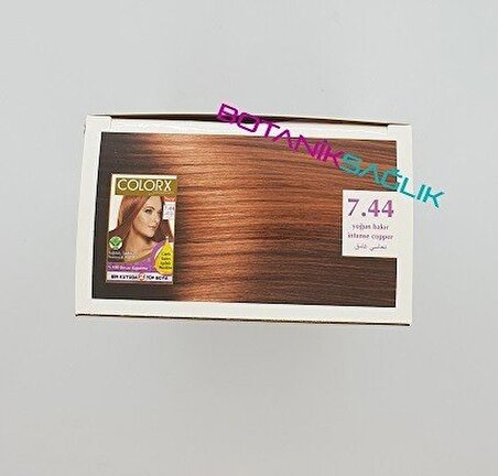 Colorx Saç Boyası İkili Set - 7.44 Yoğun Bakır