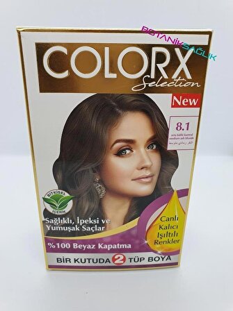 Colorx Saç Boyası İkili Set - 8.1 ORTA KÜLLÜ KUMRAL