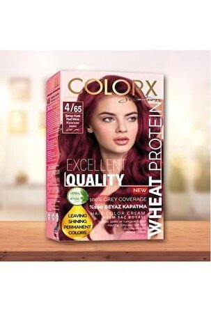 Colorx Saç Boyası Tekli Set - 4.65 ŞARAP KIZILI