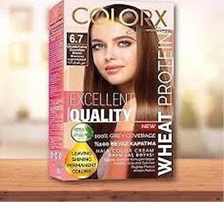Colorx Saç Boyası Tekli Set - 6.7 ÇİKOLATA KAHVE