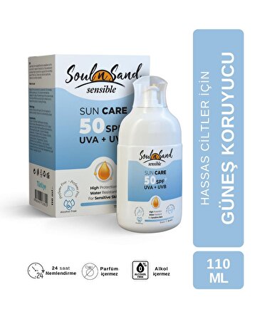 Soul N Sand Sensitive Spf 50+ Hassas Ciltler Için Güneş Kremi 110 Ml