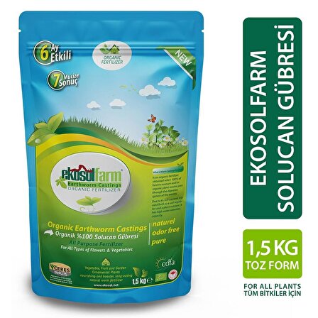 EKOSOLFARM SOLUCAN GÜBRESİ 1,5 KG WORM CASTINGS