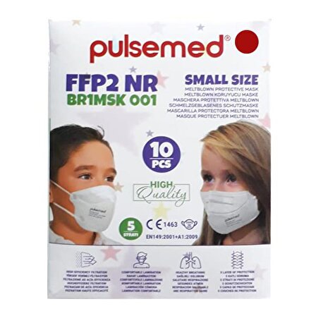Pulsemed Ffp2 Meltblown Koruyucu ÇOCUK Maske 20 Adet (2 Kutu ) FFP maske Çok Renkli