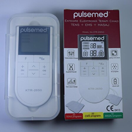 Pulsemed Tens Cihaz Tens-Ems-Masaj İşlevli Şarjedilebilir Pil ve Saklama Kutulu