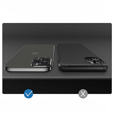iPhone 12 Pro Uyumlu Zore Mat Gbox Kapak-Siyah