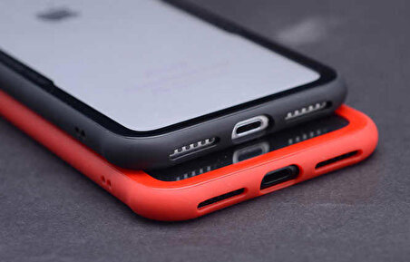 iPhone SE 2022 Uyumlu Zore Craft Arka Kapak-Kırmızı