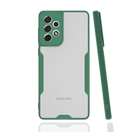 Galaxy A73 Uyumlu Zore Parfe Kapak-Koyu Yeşil