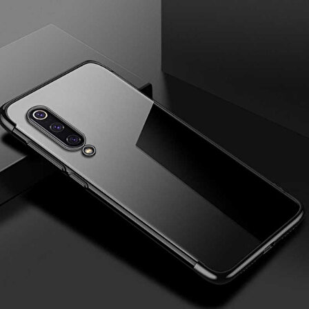 Xiaomi Mi 9 ile Uyumlu Glitter Silikon Kılıf Siyah