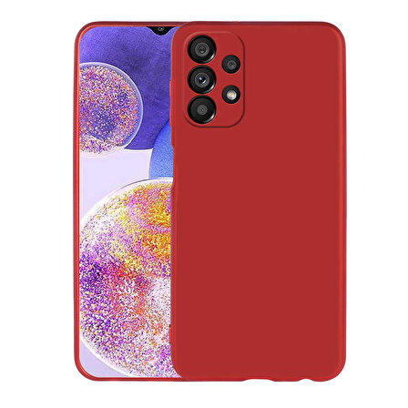 Galaxy A23 Uyumlu Zore Premier Silikon Kapak-Kırmızı