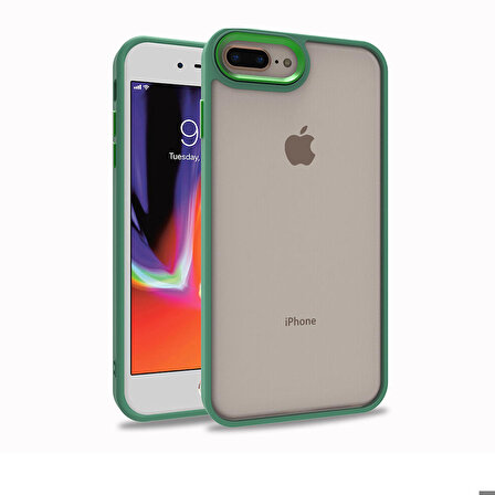 iPhone 7 Plus Uyumlu Zore Flora Kapak-Yeşil