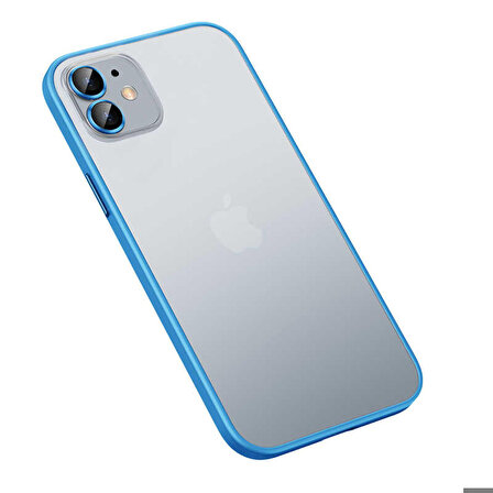 iPhone 11 Uyumlu Zore Retro Kapak-Mavi