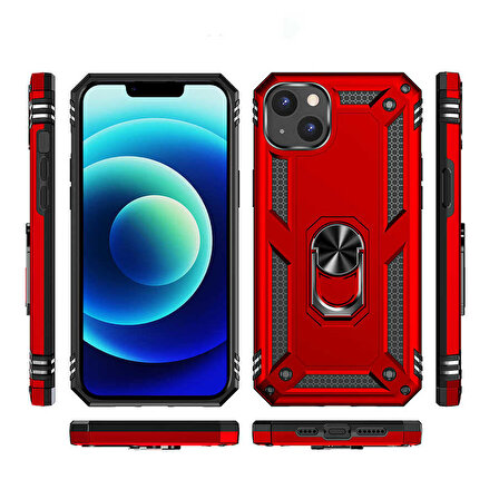 iPhone 14 Plus Uyumlu Zore Vega Kapak-Kırmızı
