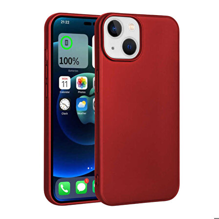 iPhone 14 Uyumlu Zore Premier Silikon Kapak-Kırmızı